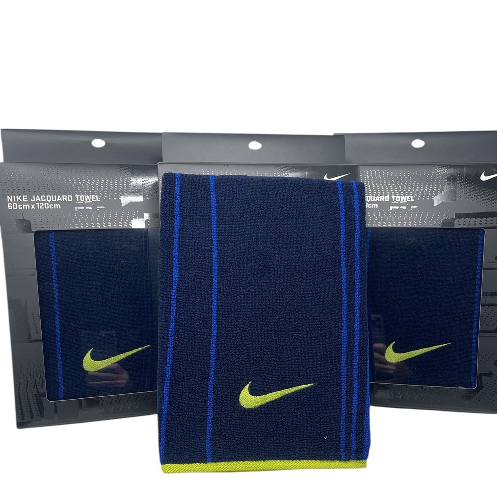 Nike Shower Towels (3 Lot) Terry Blue New